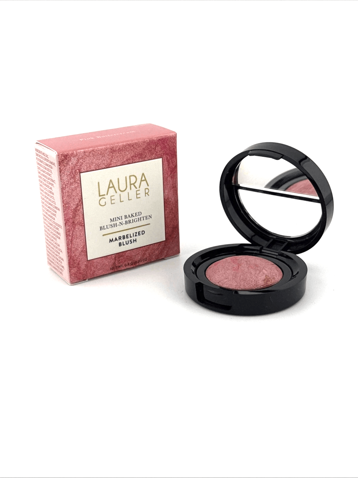 New Laura Geller Mini Baked Blush-N-Brighten Pink Buttercream .03oz