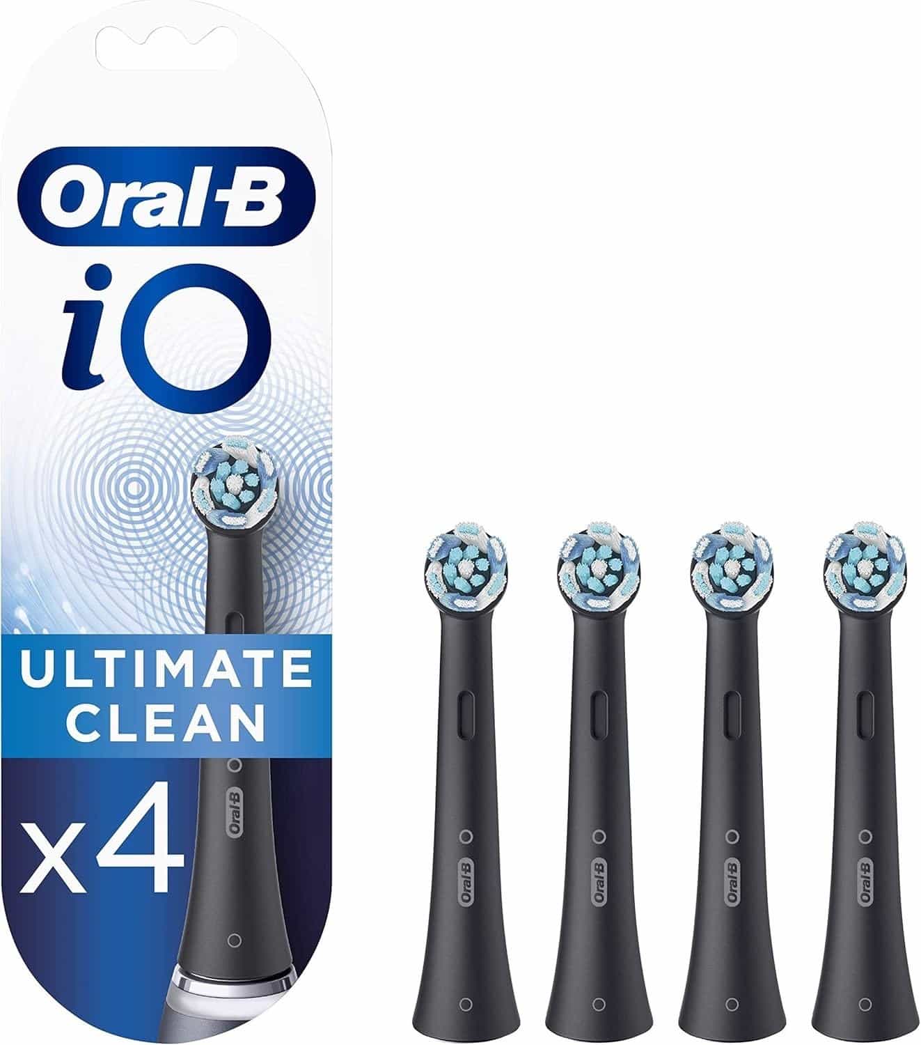 New Sealed 4 Pack Oral-B iO Series Ultimate Clean Toothbrush Heads (Black)