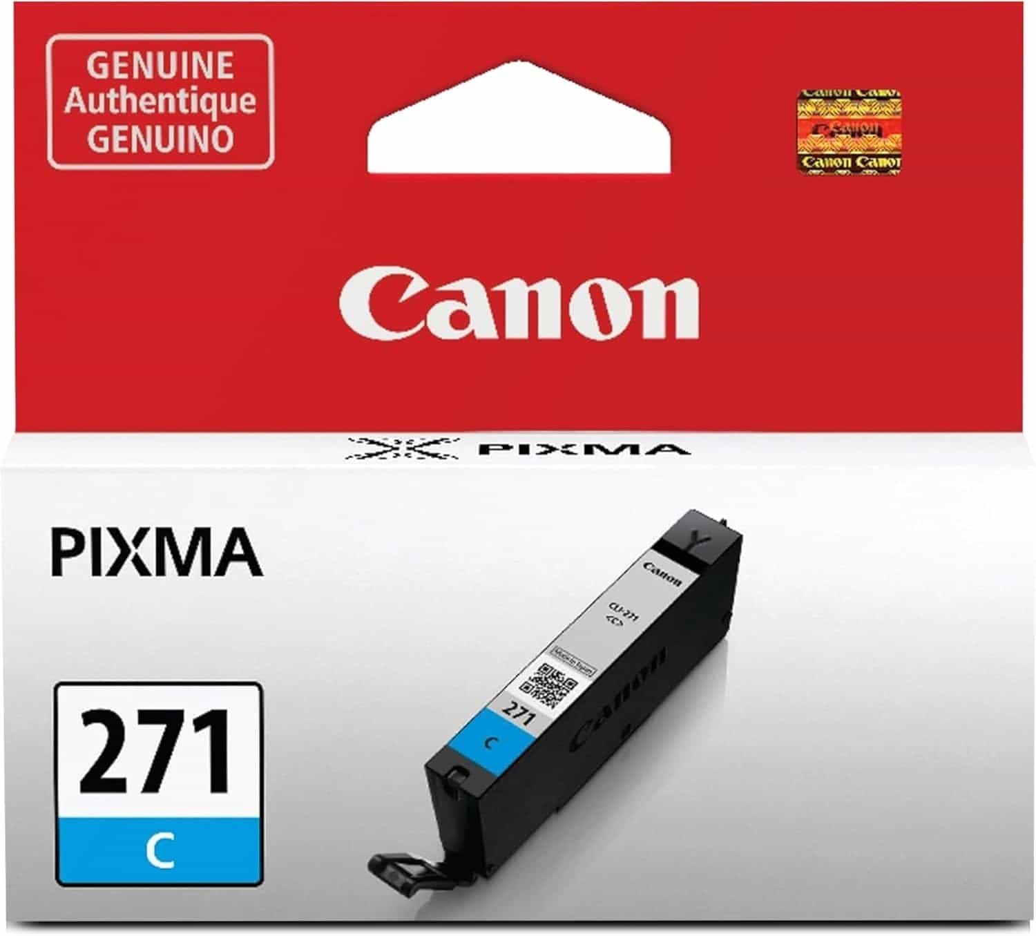 New Sealed Genuine Canon Pixma CLI-271 Cyan Printer Ink Cartridge