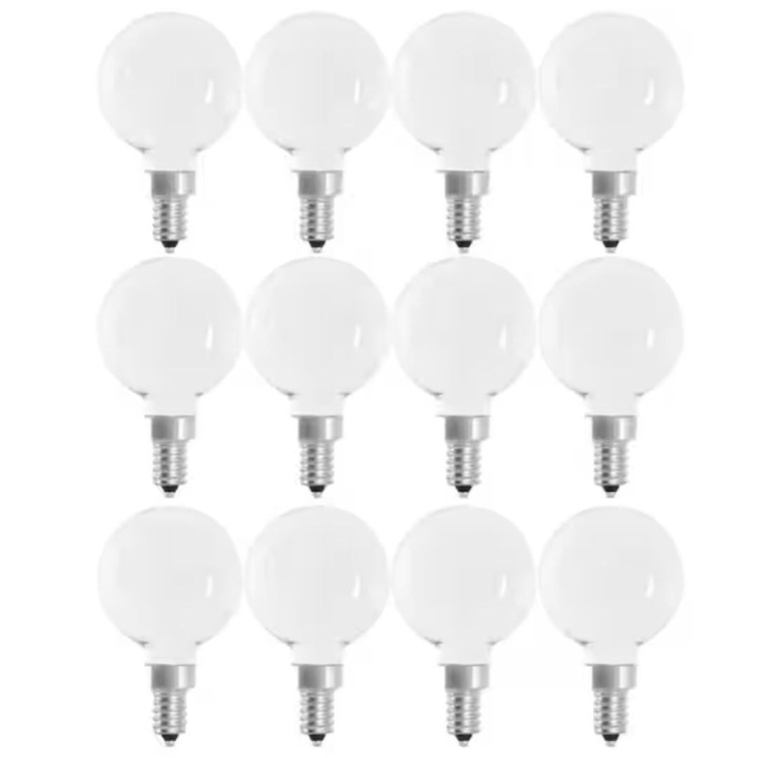 Feit Electric BPG1660W927CAFIL2/6 60-Watt Equivalent G16.5 Globe Dimmable Filament White E12 Candelabra LED Vintage Edison LIght Bulb Soft White (12-Pack)