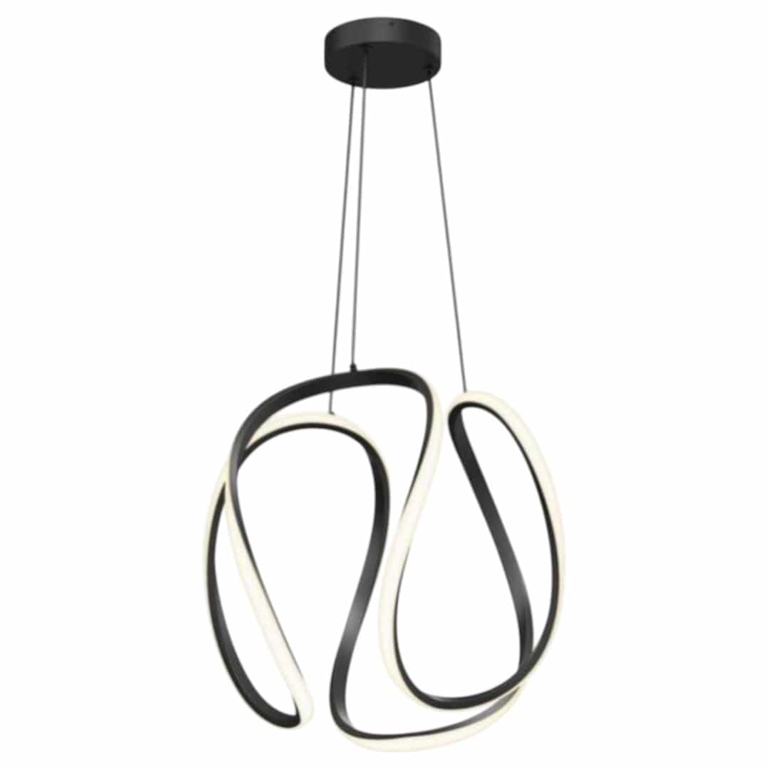 Artika PDT-VB5C-HD2BL Vivaldi Big 25-Watt 1 Light Black Modern 5 CCT Integrated LED Pendant Light Fixture for Dining Room or Kitchen