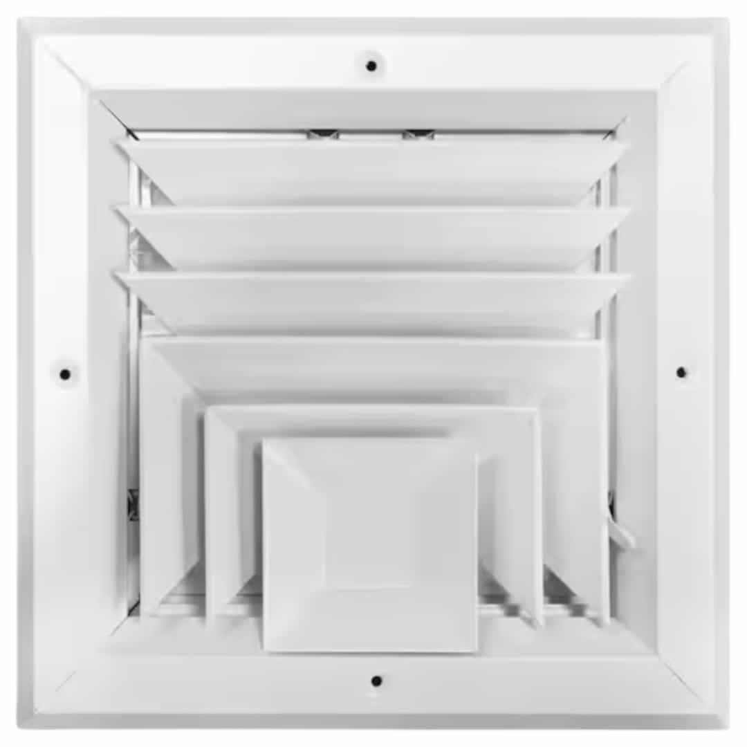 Everbilt EA503M08X08 8 in. x 8 in. 3-Way Aluminum Square Wall/Ceiling Register