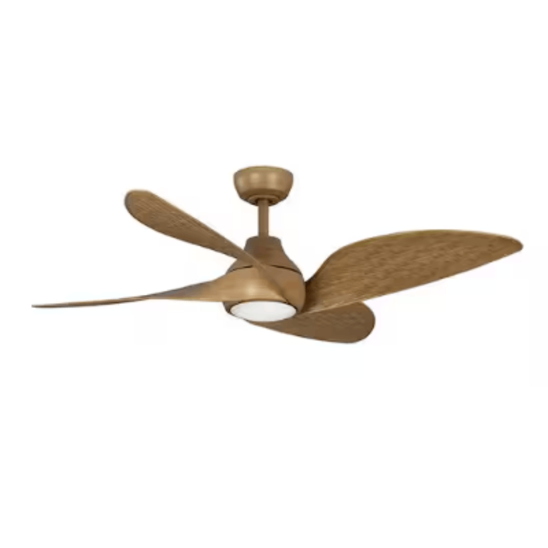 Hampton Bay 59065 Fernbrooke 52 in. Indoor/Outdoor Brown Oak Ceiling Fan with Adjustable White Integrated LED and Remote Control