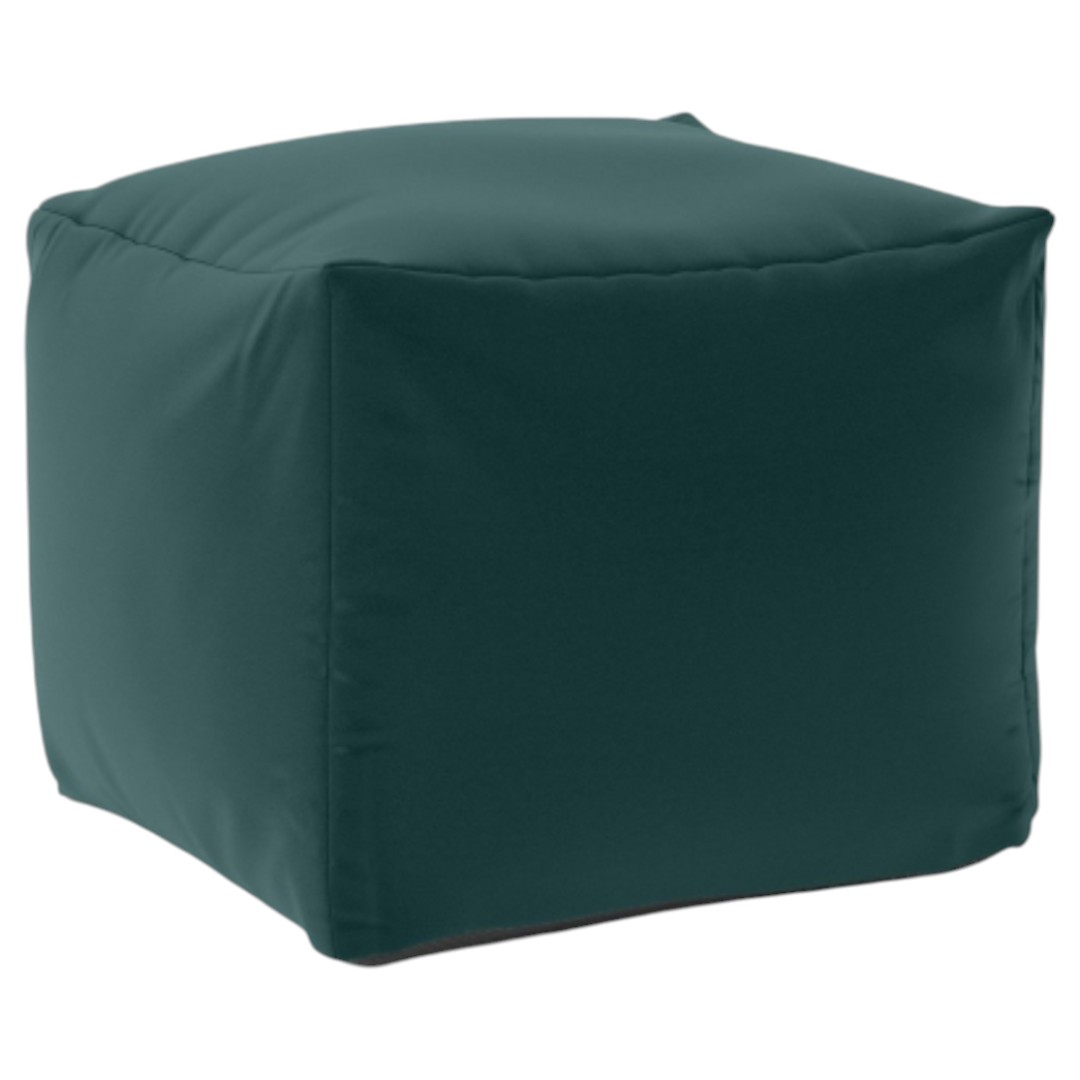 Room Essentials 88050717 18"x15" Outdoor Patio Pouf Fern Shower Green