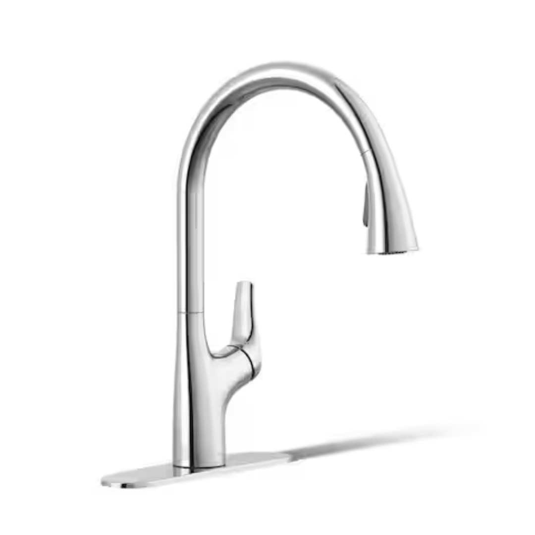KOHLER R33300-CP Trove Single Handle Pull Down Sprayer Kitchen Faucet in Polished Chrome