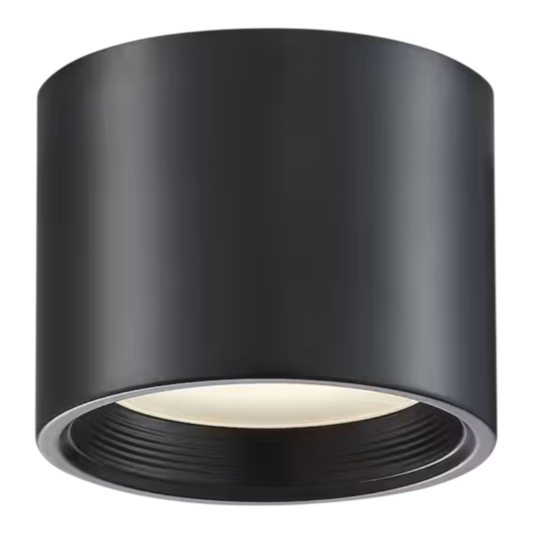 Access Lighting 50005LEDD-BL/ACR Reel 15-Watt 5.25 in. Black Integrated LED Flush Mount