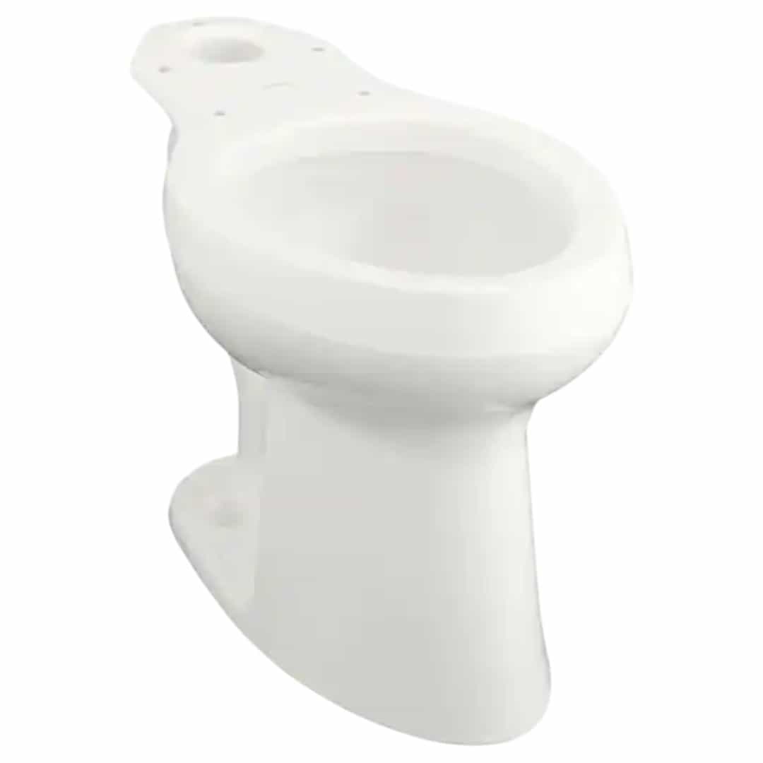 KOHLER K-4304-0 Highline Pressure Lite 12 in. Rough In Elongated Chair Height Toilet Bowl Only in White, Seat Not Included