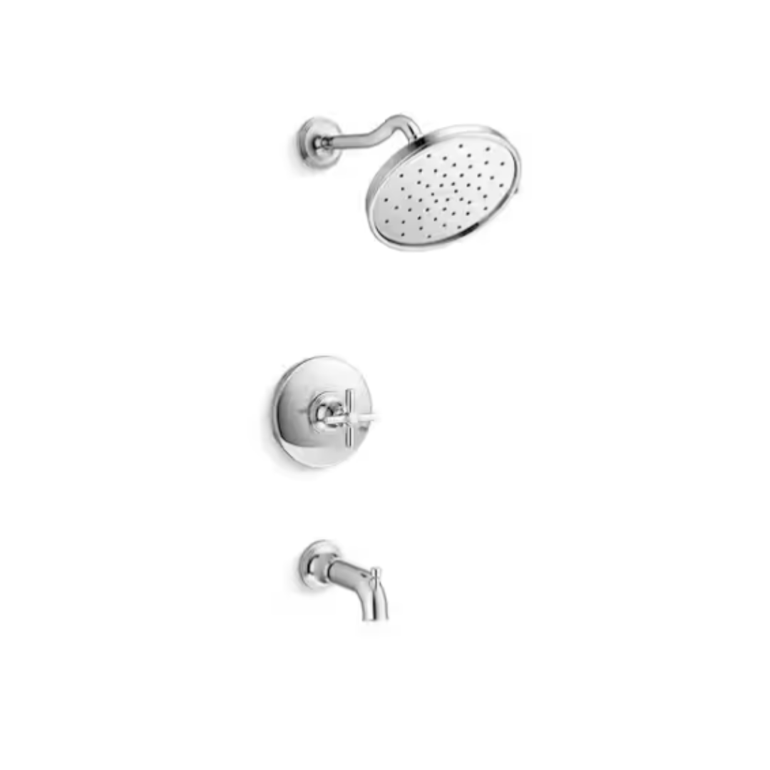 KOHLER R34529-3G-CP Paces Single Handle 3-Spray Tub and Shower Faucet 1.75 GPM in Polished Chrome (Valve Included)