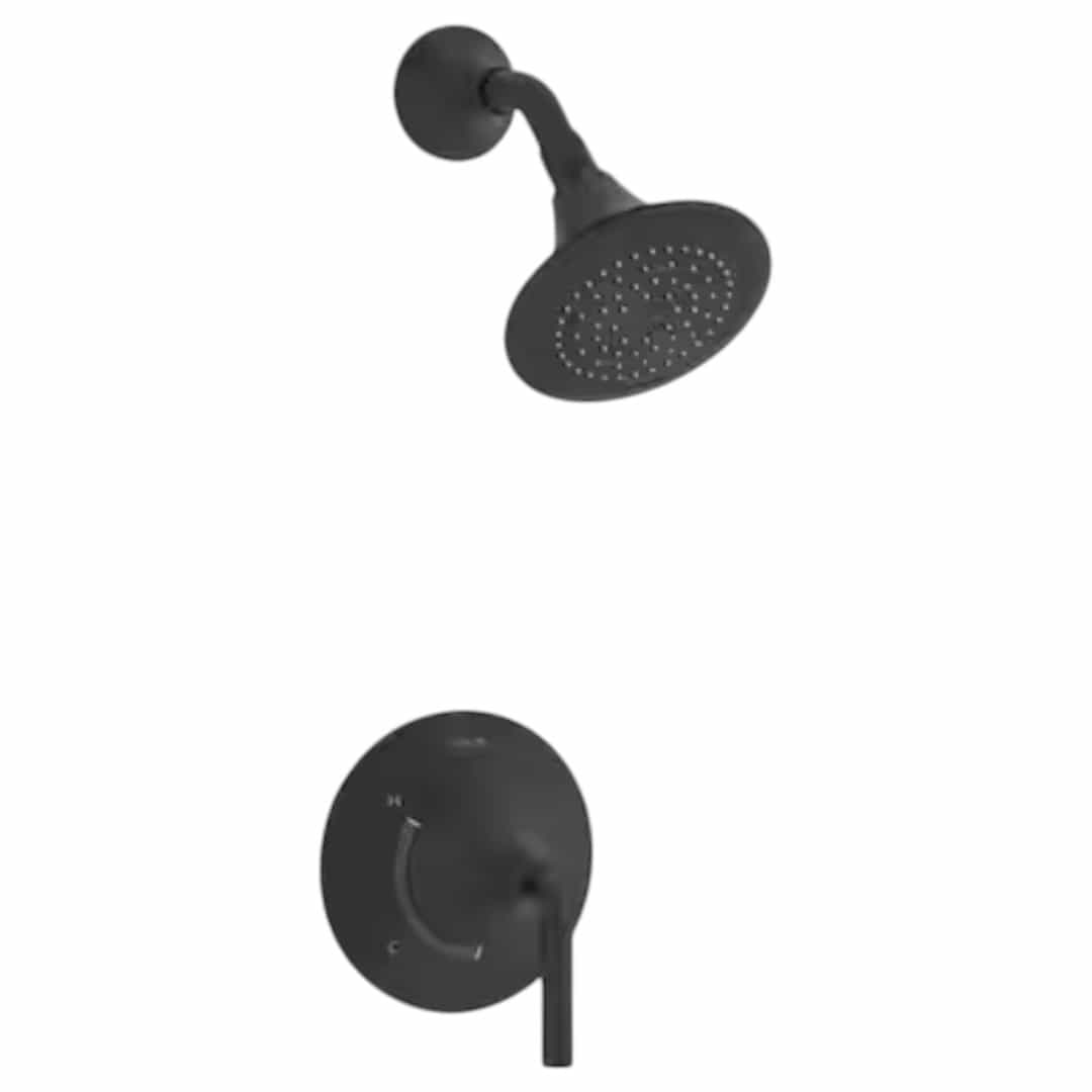 KOHLER TS27420-4-BL Tone 1-Handle Shower Faucet Trim Kit in Matte Black (Valve Not Included)