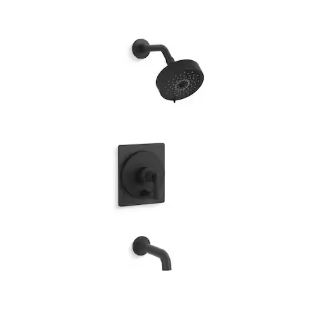 KOHLER T35918-4Y-BL Castia By Studio McGee Rite-Temp Tub & Shower Faucet Trim Kit 2.5 GPM in Matte Black