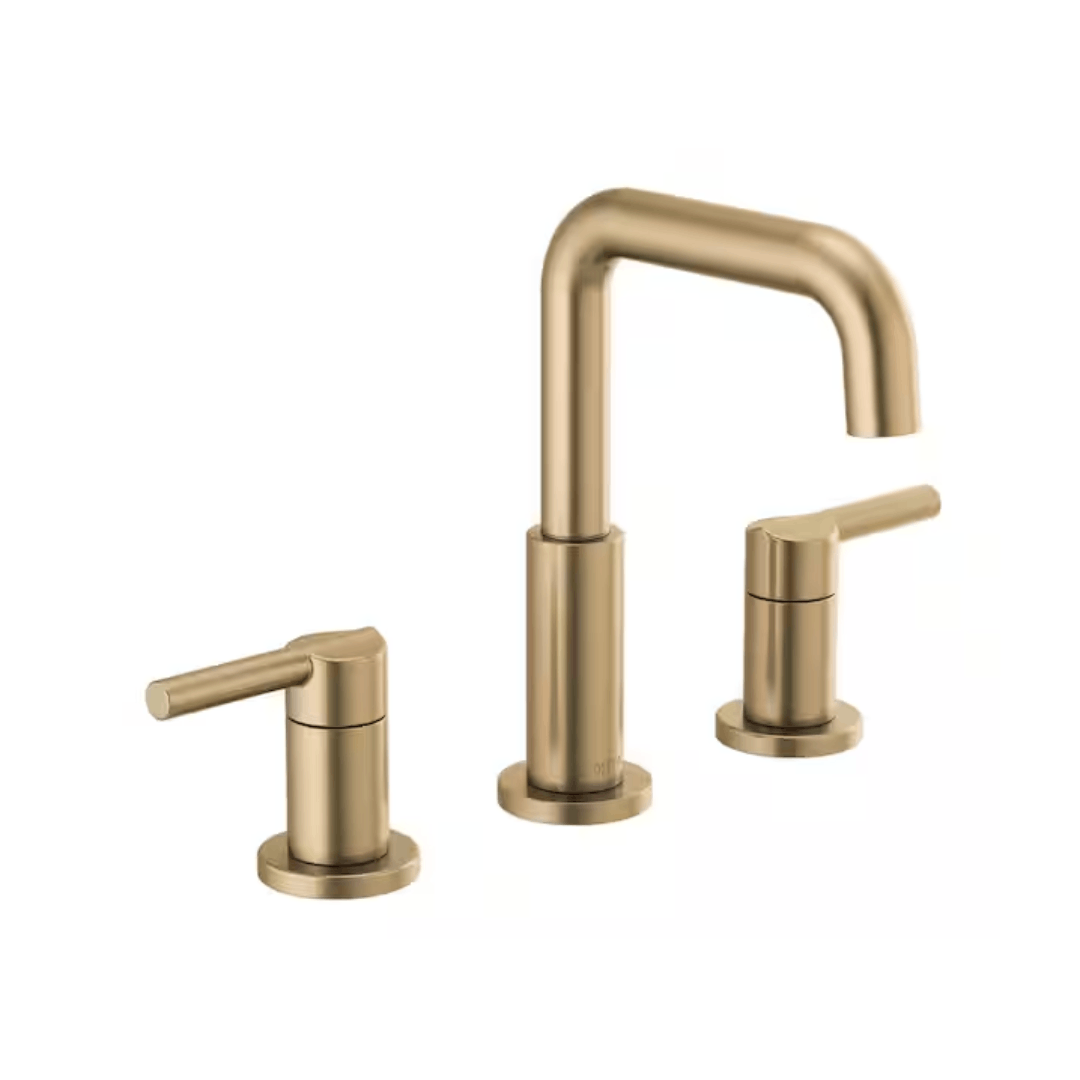 Delta 35849LF-CZ Nicoli Gold 8 in. Widespread Double Handle Bathroom Faucet in Champagne Bronze