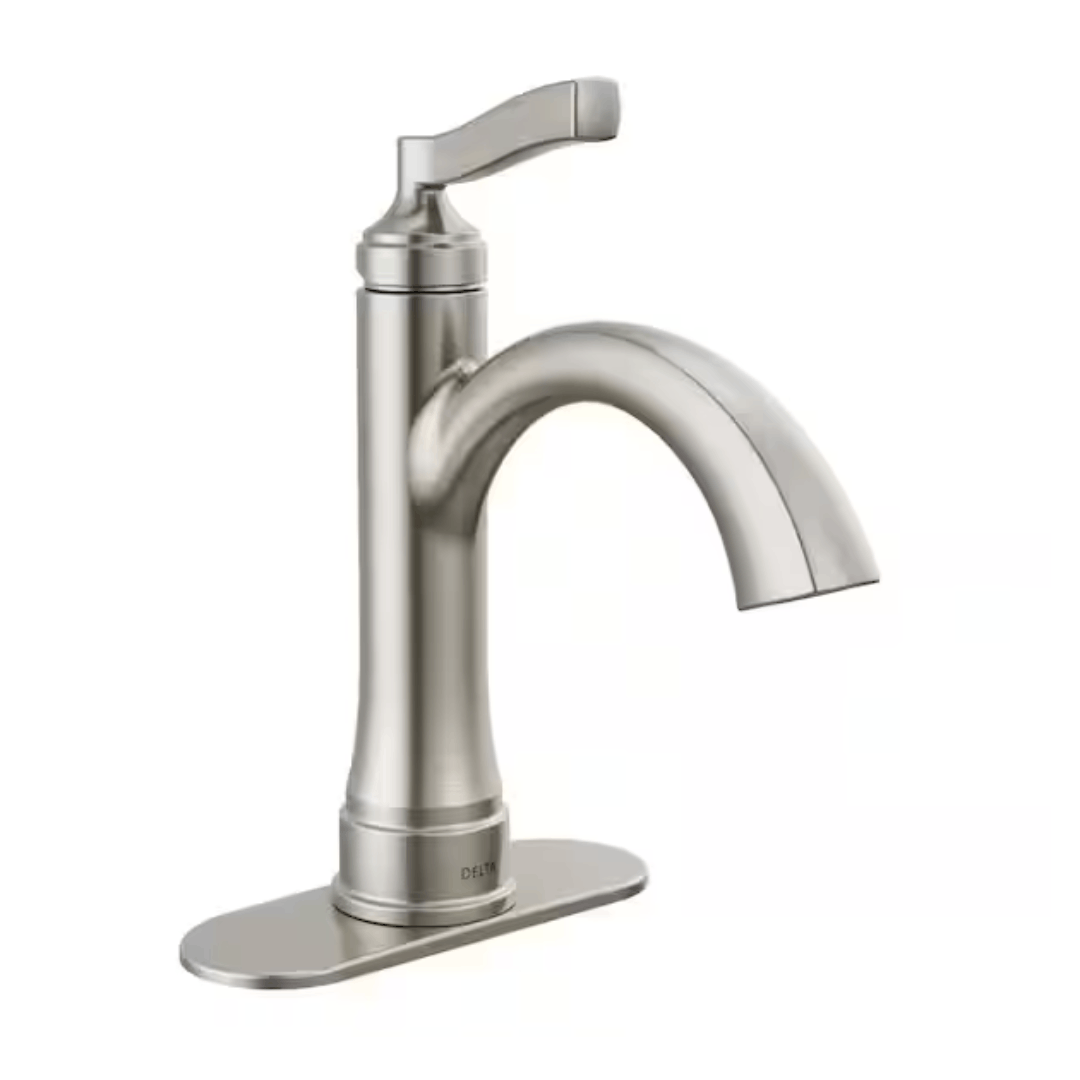 Delta 15822LF-SS Faryn Single Handle Single Hole Bathroom Faucet in Brushed Nickel