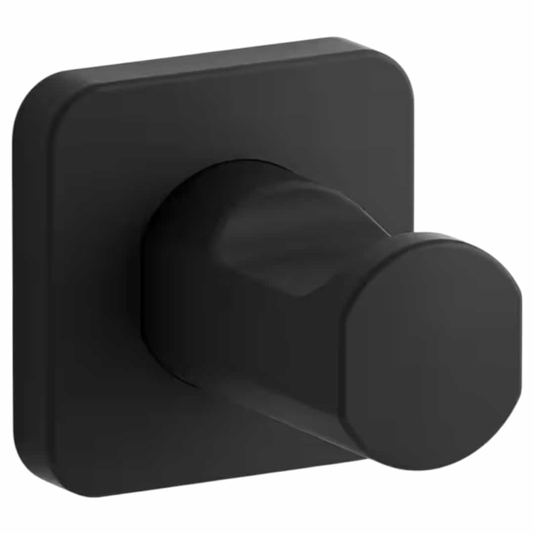 KOHLER K-23529-BL Parallel Knob Robe/Towel Hook in Matte Black