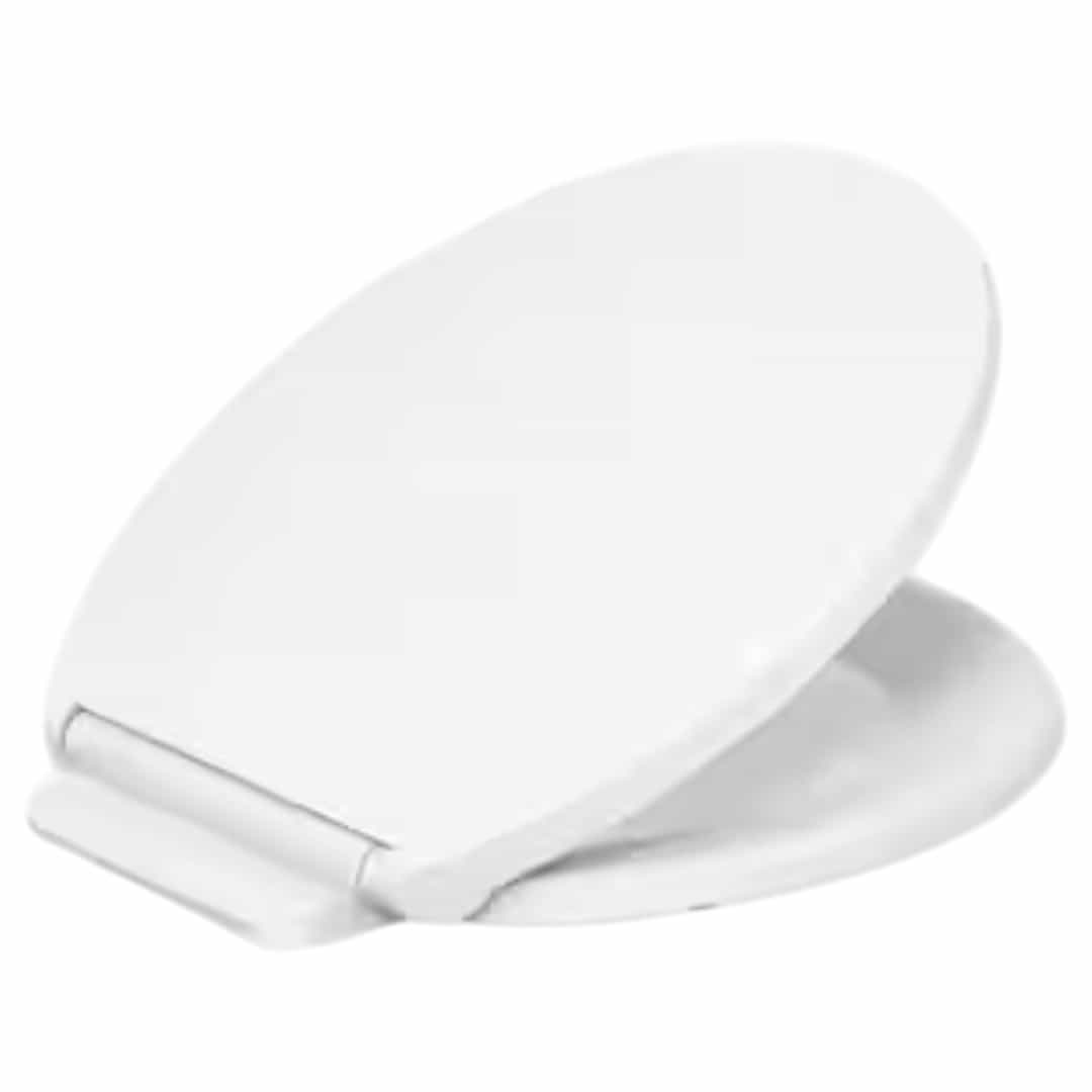 KOHLER 27332-0 Glissade Round ReadyLatch Quiet-Close Toilet Seat in White