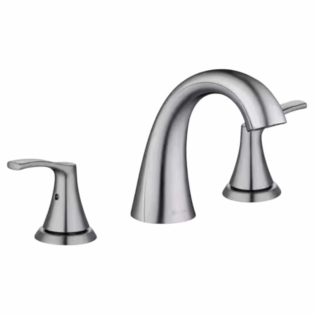 Glacier Bay HD67664W-6204 Arnette 8 in. Widespread Double-Handle High-Arc Bathroom Faucet in Brushed Nickel