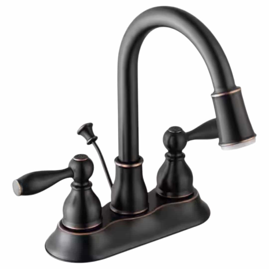 Glacier Bay HD67513W-6B27H2 Mandouri 4 in. Centerset 2-Handle LED Bathroom Faucet in Bronze