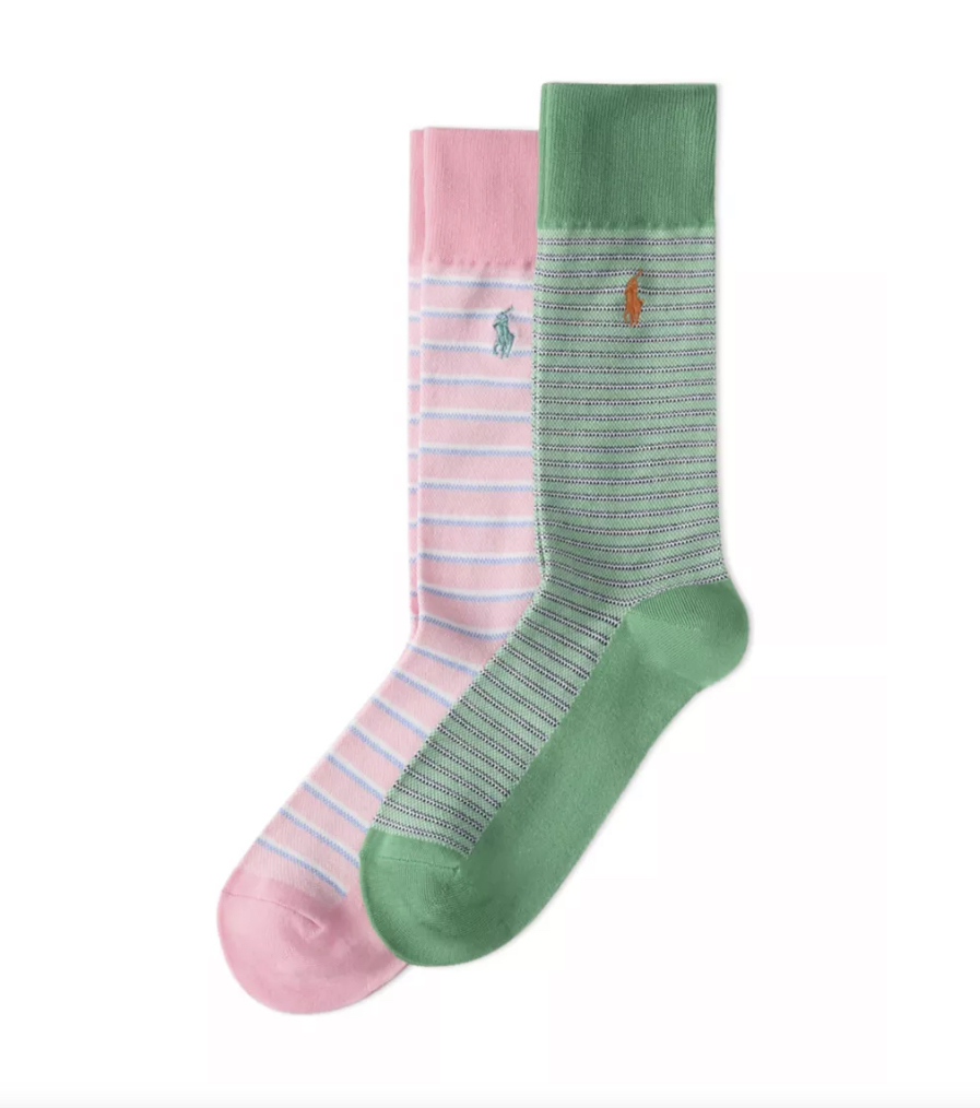 Men's Polo Ralph Lauren Oxford Striped Socks (2-Pack)