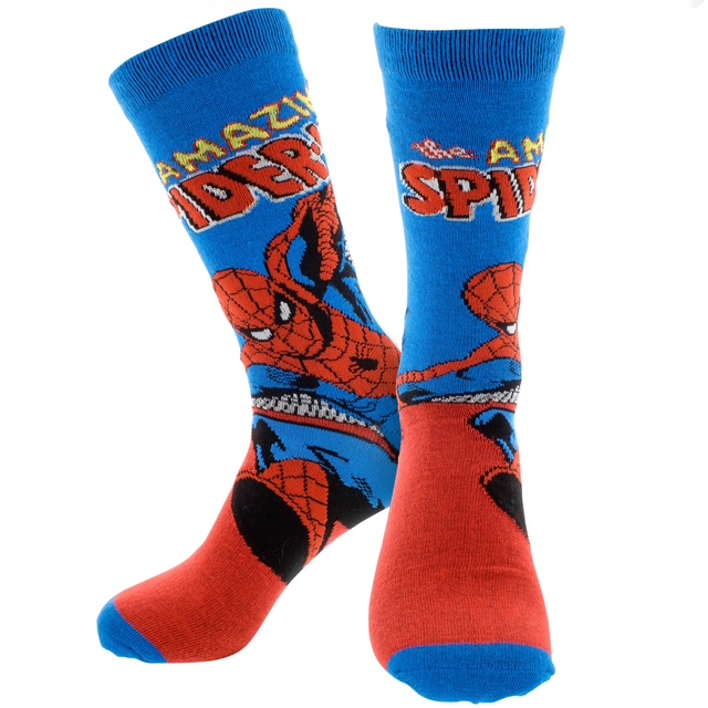 marvel-spider-man-retro-character-crew-socks-2-pairs
