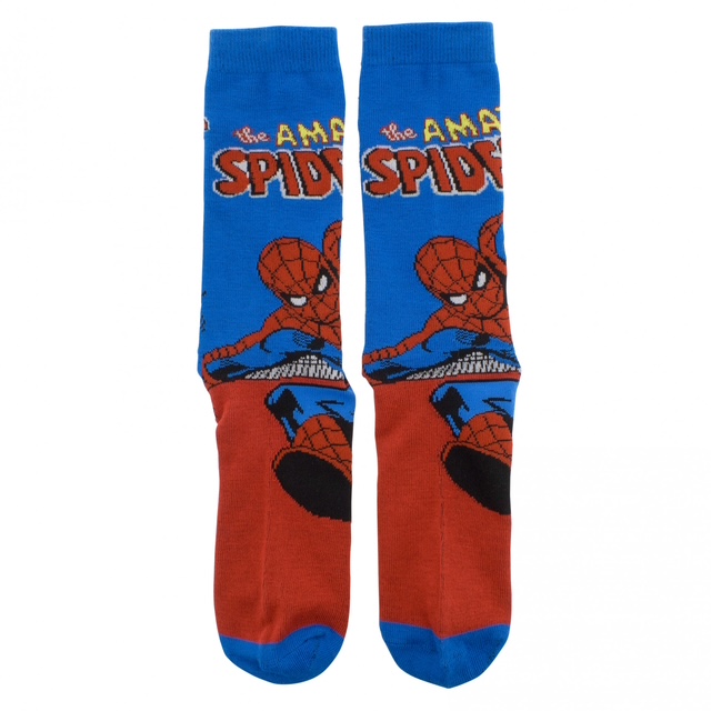 marvel-spider-man-retro-character-crew-socks-2-pairs