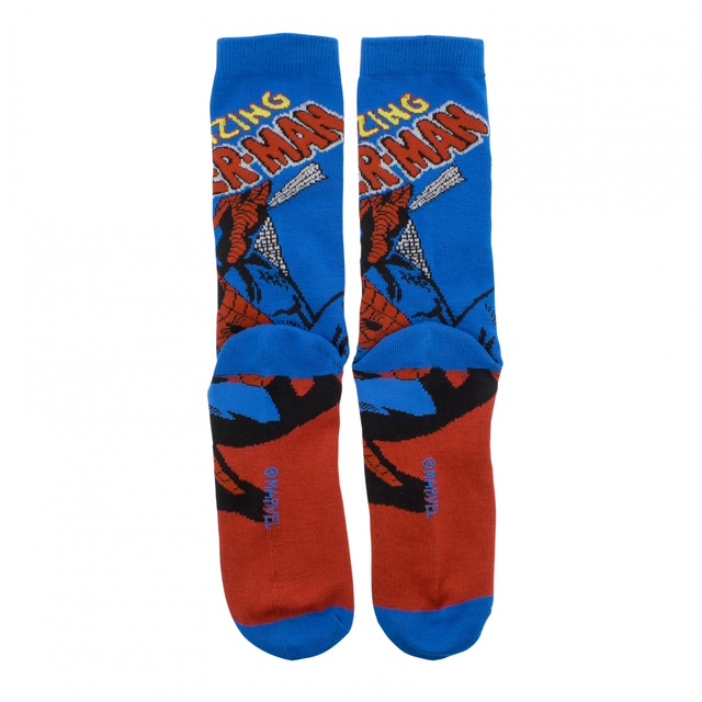 marvel-spider-man-retro-character-crew-socks-2-pairs