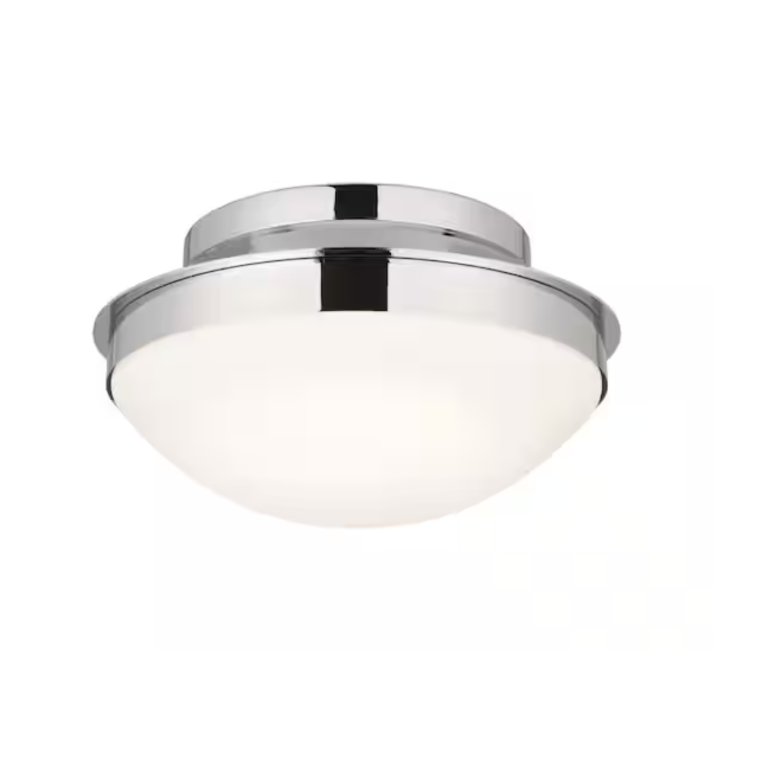 Kichler 52544PN Bretta 13.5 in. 2-Light Polished Nickel Traditional Hallway Flush Mount Ceiling Light