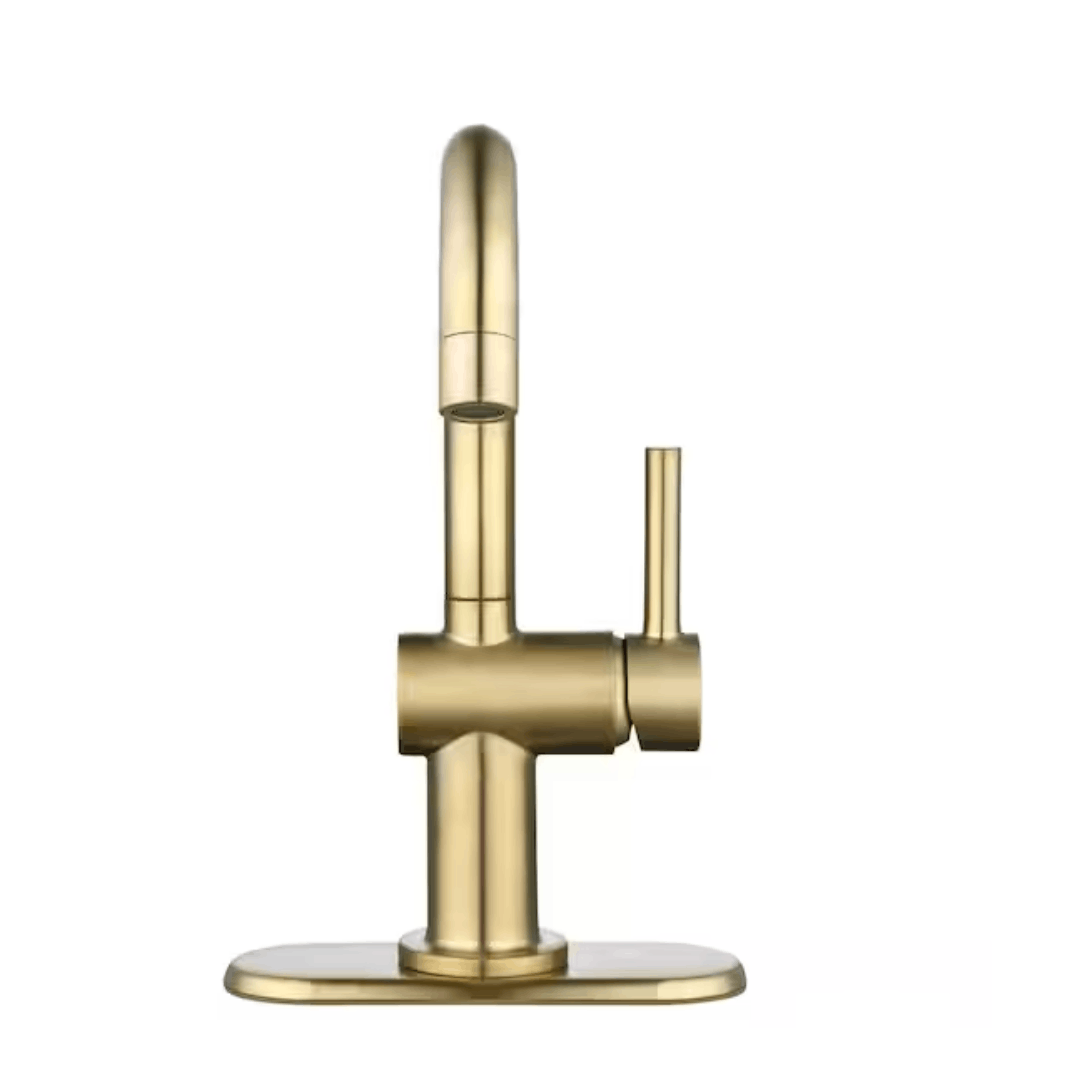 Glacier Bay HD67693W-624409 Dorind 8 in. Widespread 2-Handle High-Arc Bathroom Faucet in Brushed Gold