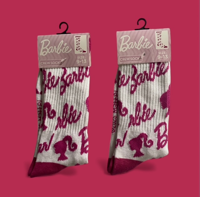 Barbie Crew Socks Women’s Size 9-13 NWT’s 2-Pairs