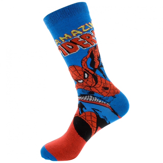 Marvel Spider-Man Retro Character Crew Socks (2-Pairs)