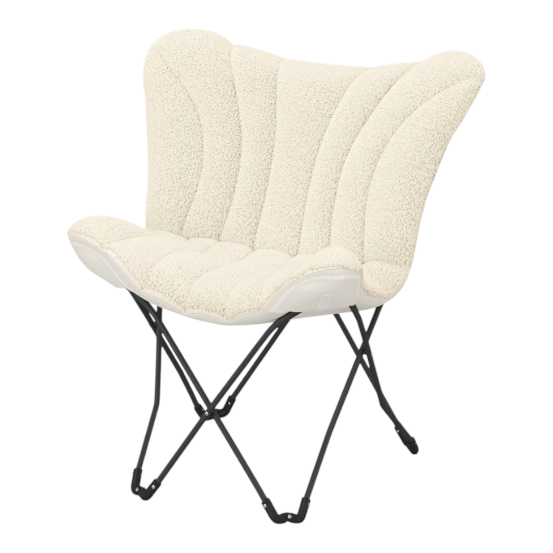 Room Essentials 93058897 Butterfly Chair Faux Shearling Cream