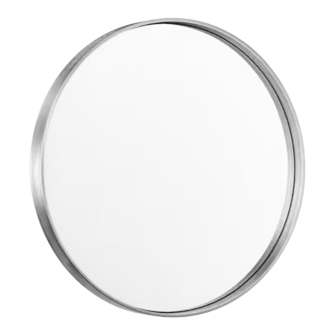 TETOTE hd-YXJSK-R76bs 30 in. W x 30 in. H Round Mirror Framed Brush Nickel Mirrors for Bathroom Wall Bathroom Vanity Mirror Over Sink