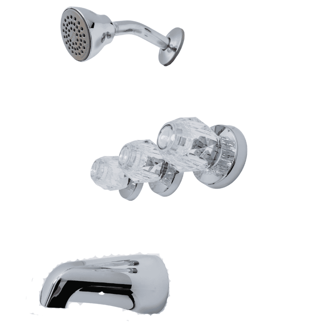 2995EP 3-Handle 1-Spray Tub and Shower Faucet in Chrome (Valve Included)