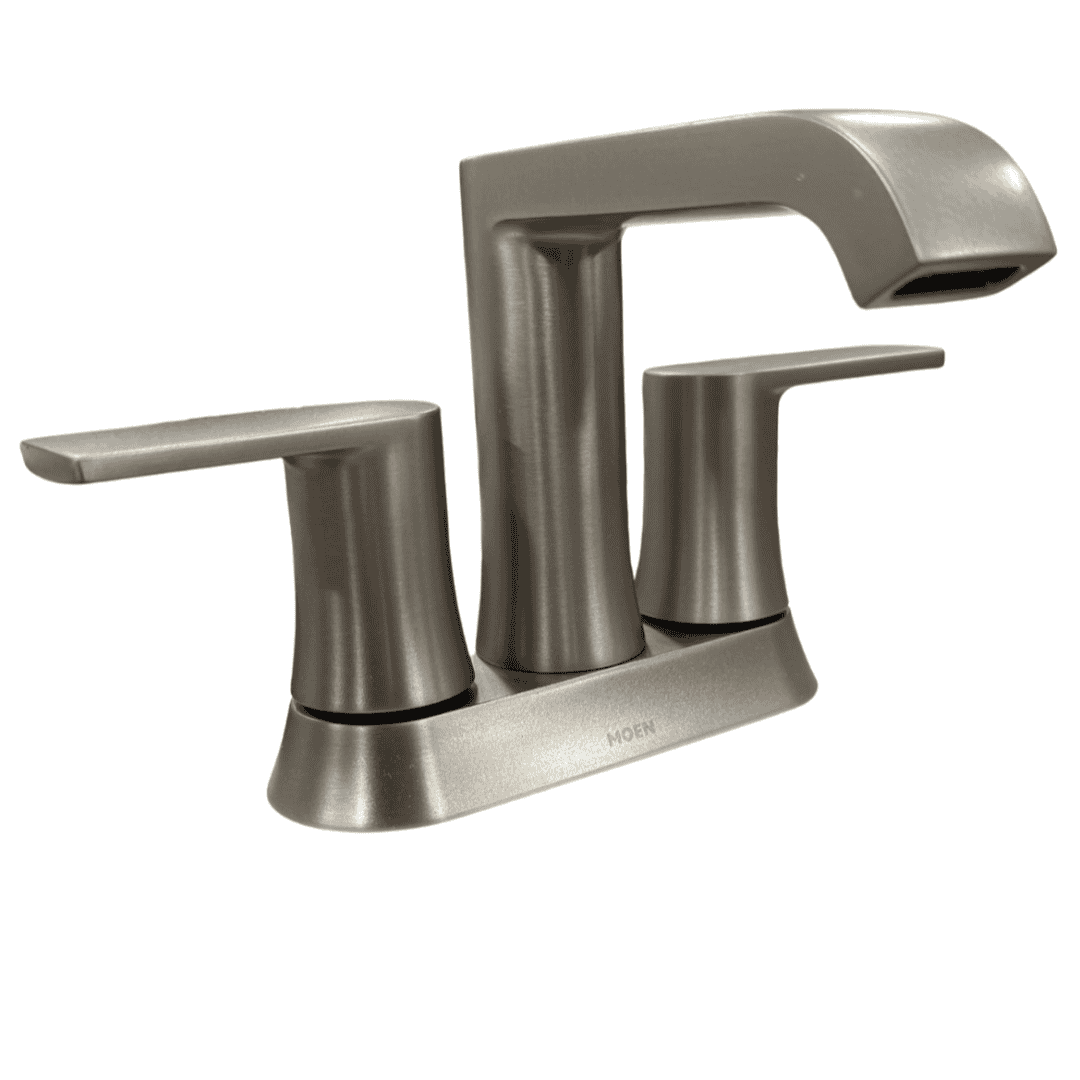 84764SRN 4 in. Centerset Double-Handle Bathroom Faucet with Drain Kit in Fingerprint-Resistant Brushed Nickel