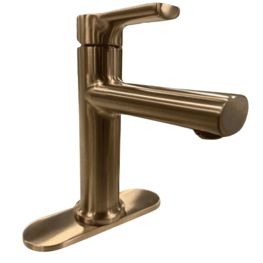 84794BZG Single-Hole Single-Handle Bathroom Faucet in Bronzed Gold