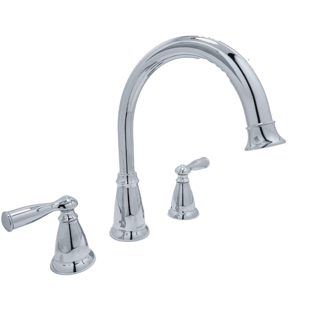 86924 2-Handle Deck-Mount High-Arc Roman Tub Faucet in Chrome (Valve Included)