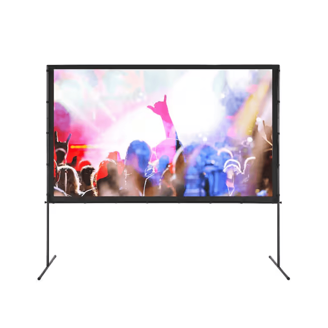 SKYSHALO TYPM20ZJSPJ1L6YJBV0-SKY1120 Projector Screen with Stand, 100 in. 16:9 4K 1080 HD Outdoor Movie Screen, Wrinkle-Free Projection Screen