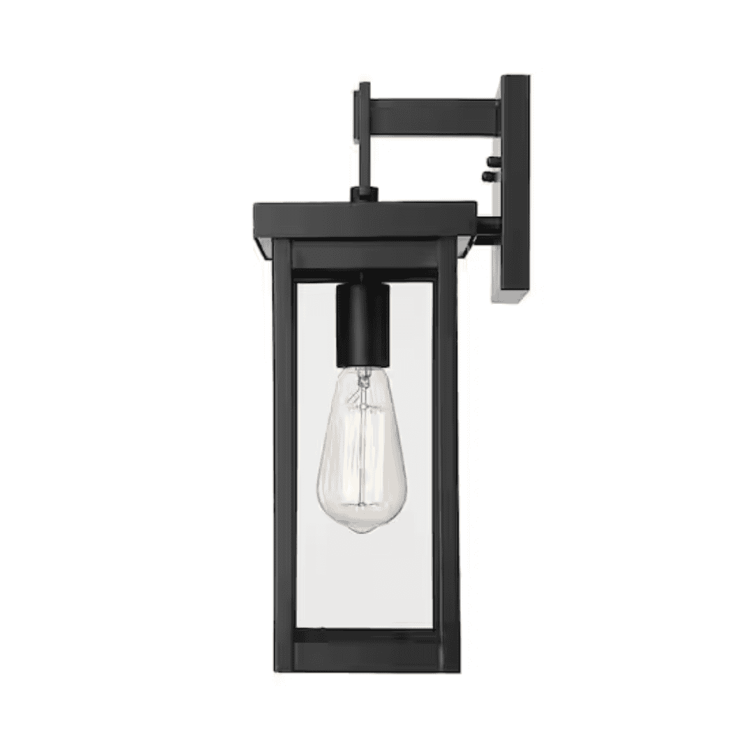 Millennium Lighting 42601-PBK Barkeley 1-Light 6 in. Powder Coated Black Outdoor with Clear Glass