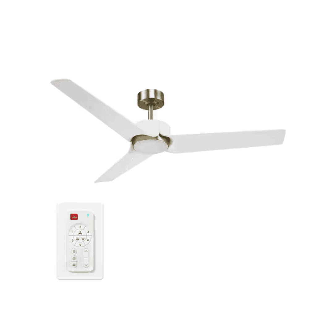 Globe Electric 37000086 Waterfall 56 in. Indoor Matte Gold Ceiling Fan Integrated LED with Light Kit and Remote Control