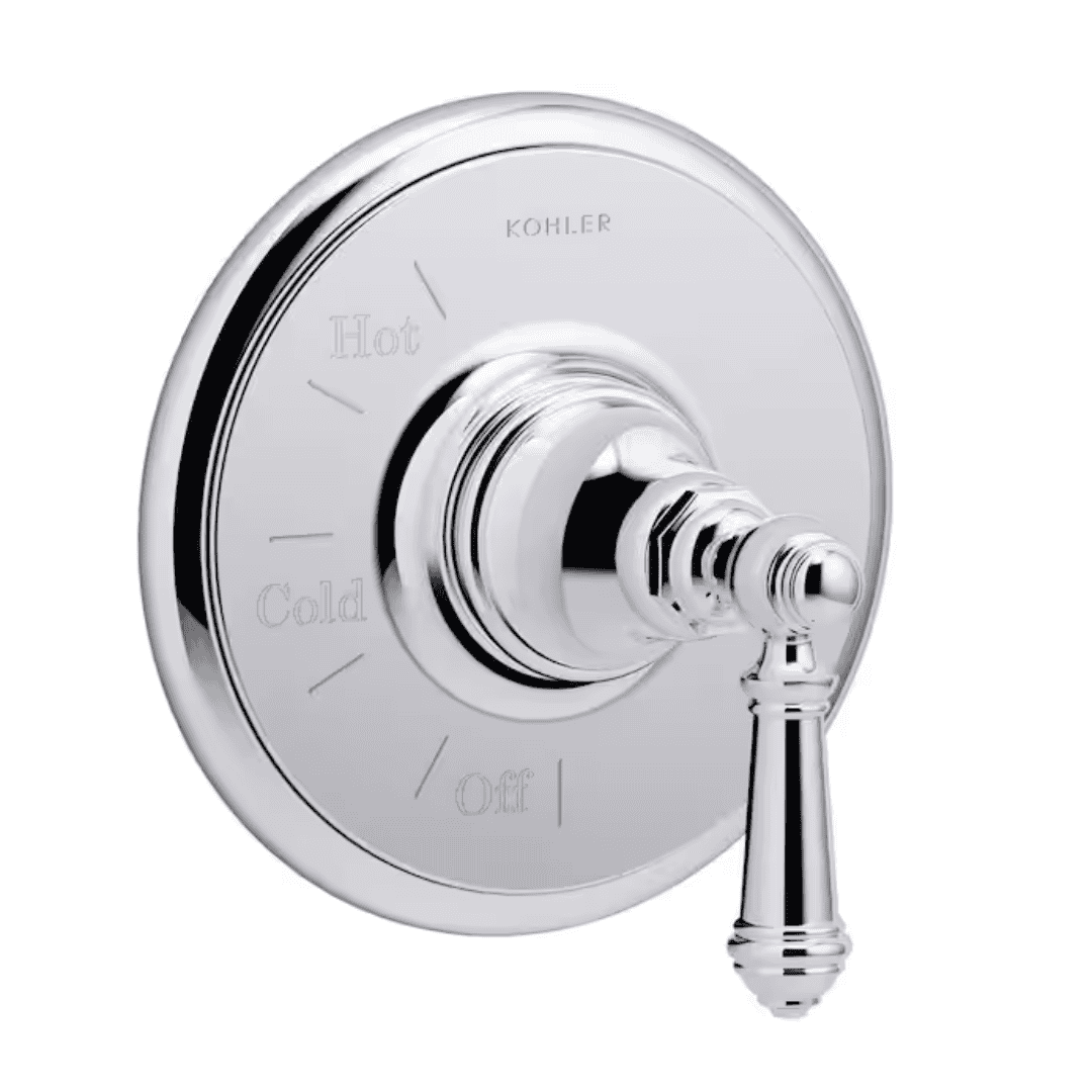 KOHLER TS72767-4-CP Artifacts 1-Handle Wall-Mount Tub and Shower Faucet Trim Kit in Polished Chrome (Valve not included)