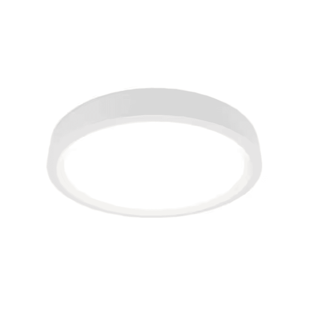 Vidalite CE1060104 White 7in Round Integrated LED Surface Light, Slim Flush Mount Ceiling Light, Low Glare, Edge-Lit Tech, 3500K, 950 Lumen