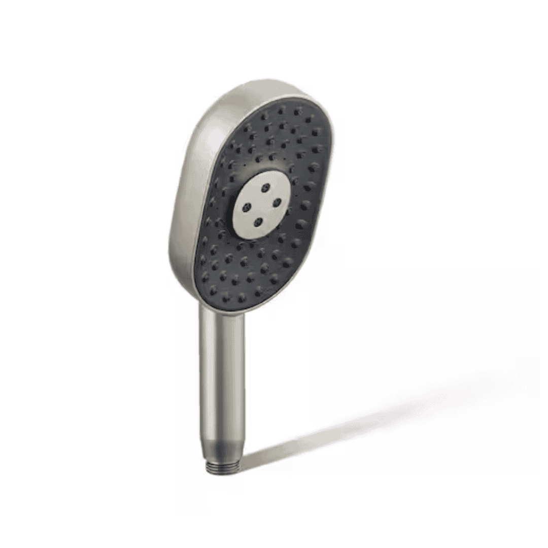 KOHLER 26284-BN Statement 3-Spray Patterns with 2.5 GPM 3.63 in. Wall Mount Handheld Shower Head in Vibrant Brushed Nickel