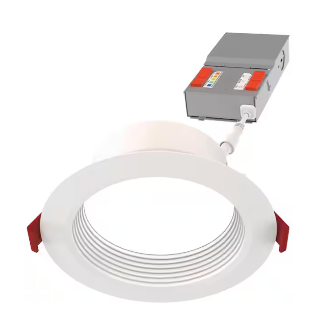 Juno WF4 DREG B ALO19 SWW5 90CRI MW M6 CS WF DREG B 4 in. Adjustable Lumen and CCT Canless IC Rated Dimmable Integrated LED Recessed Light Trim