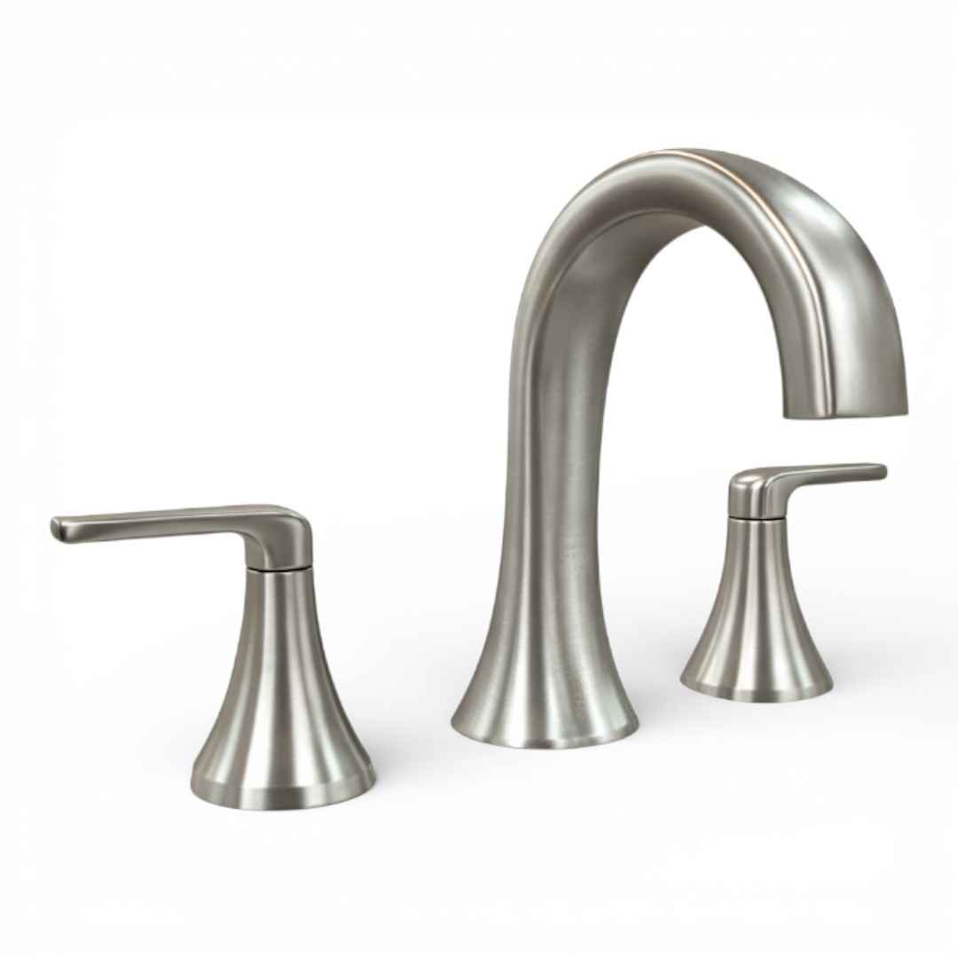LF-049-VEDGS 8 in. Widespread Double-Handle Bathroom Faucet in Brushed Nickel