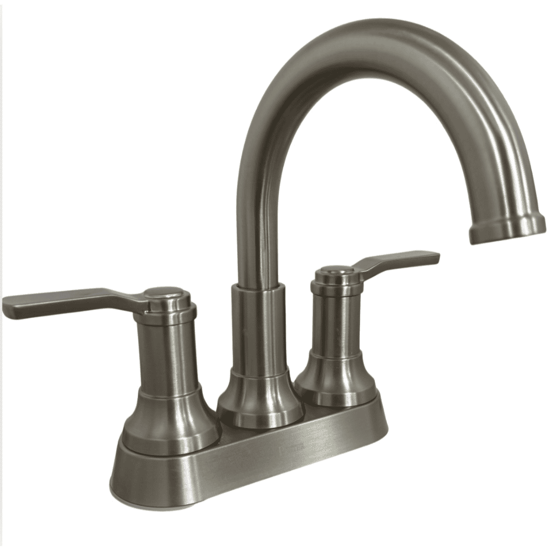 LF048BCOGS 4-in Centerset Double Handle Bathroom Faucet in Brushed Nickel Finish