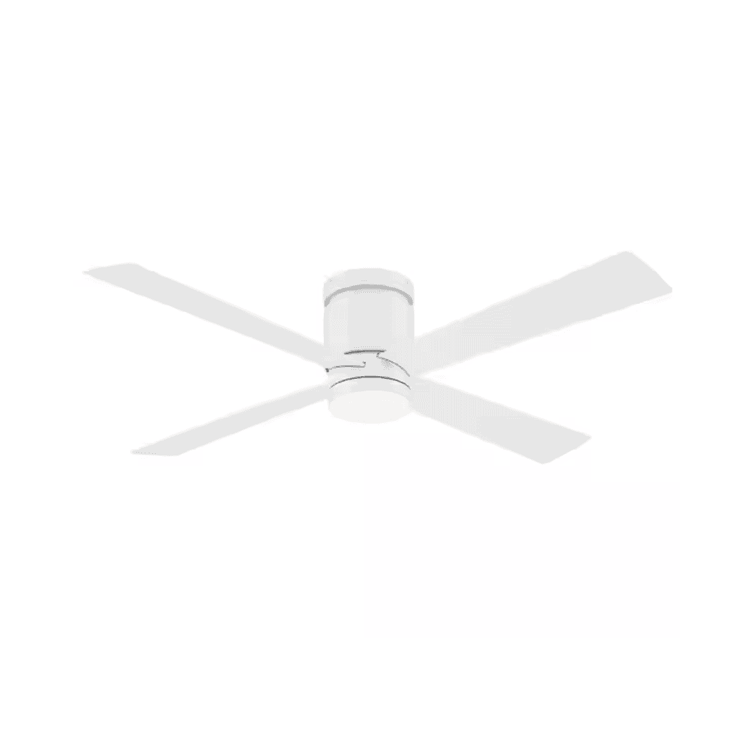 FANIMATION FPS8553MW Kwartet 52 in. Indoor/Outdoor Matte White Ceiling Fan with Light Kit