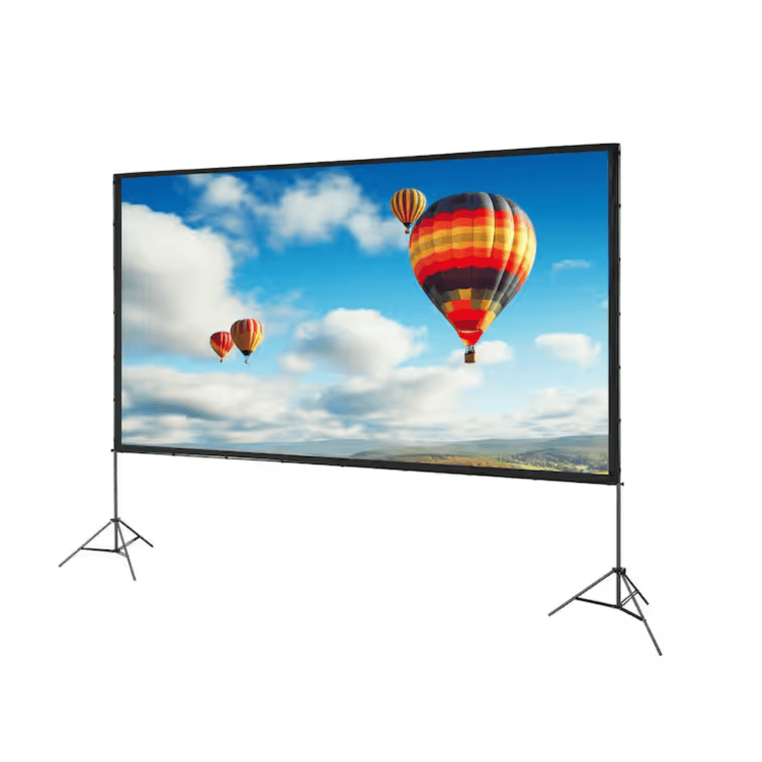 SVOPES TYPM20ZJSLJ18YCEZV0-SV1217 150 in. Projector Screen with Stand, 16:9 4K HD Outdoor Movie Screen, Wrinkle-Free with Tripods and Carry Bag for Cinema