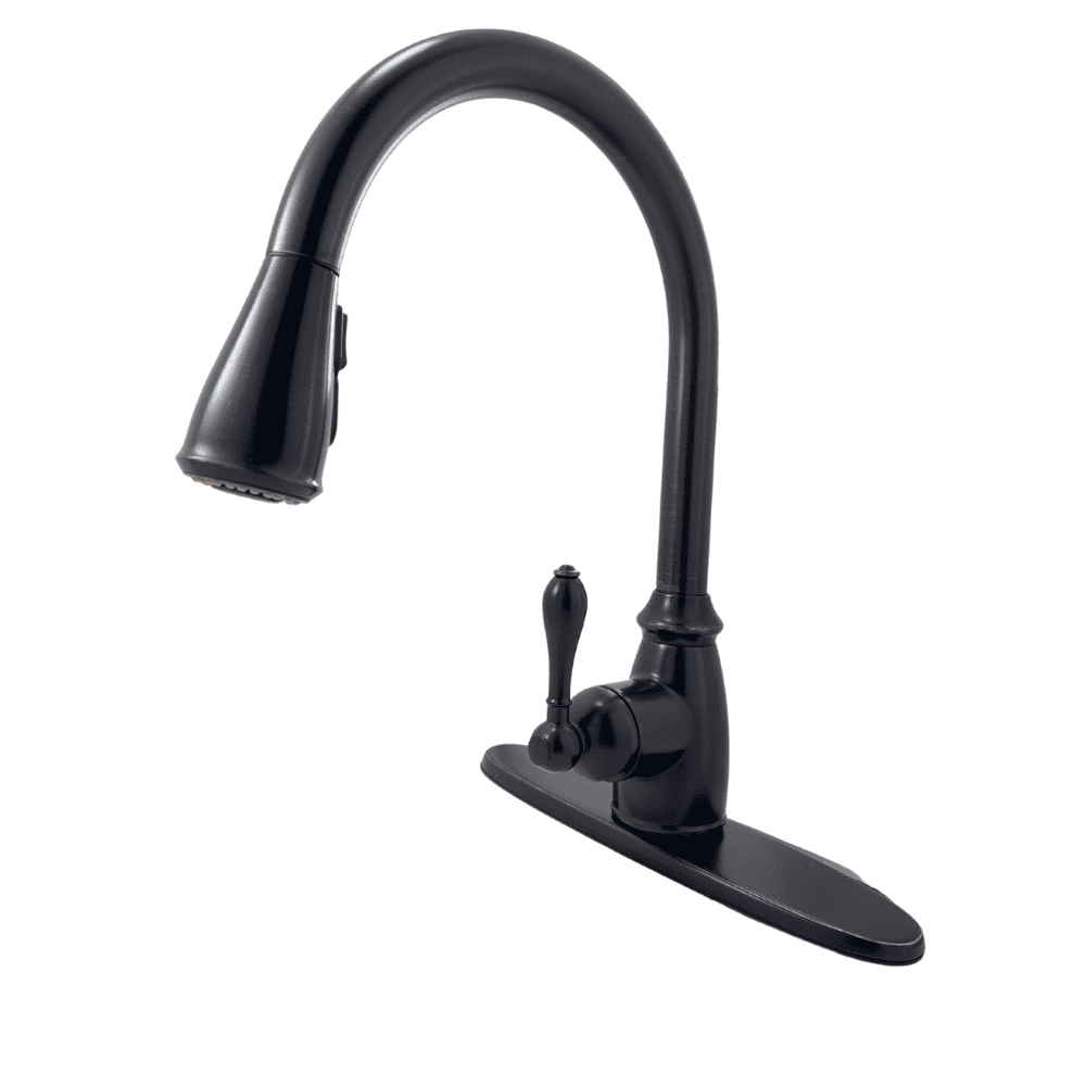 F-529-7CNY Single-Handle Pull-Down Sprayer Kitchen Faucet in Tuscan Bronze