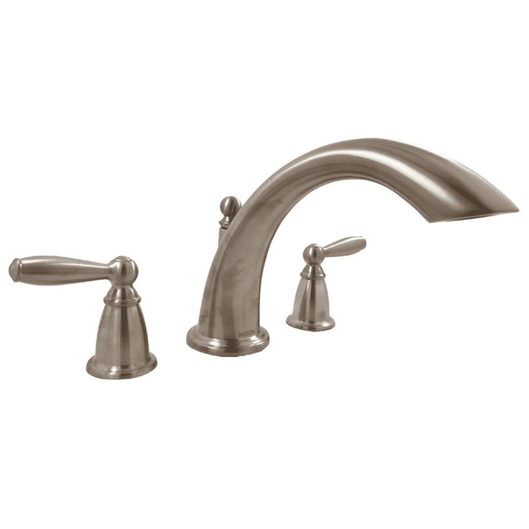 T933BN 2-Handle Deck-Mount Garden Tub Faucet Trim Kit in Brushed Nickel (Valve Not Included)