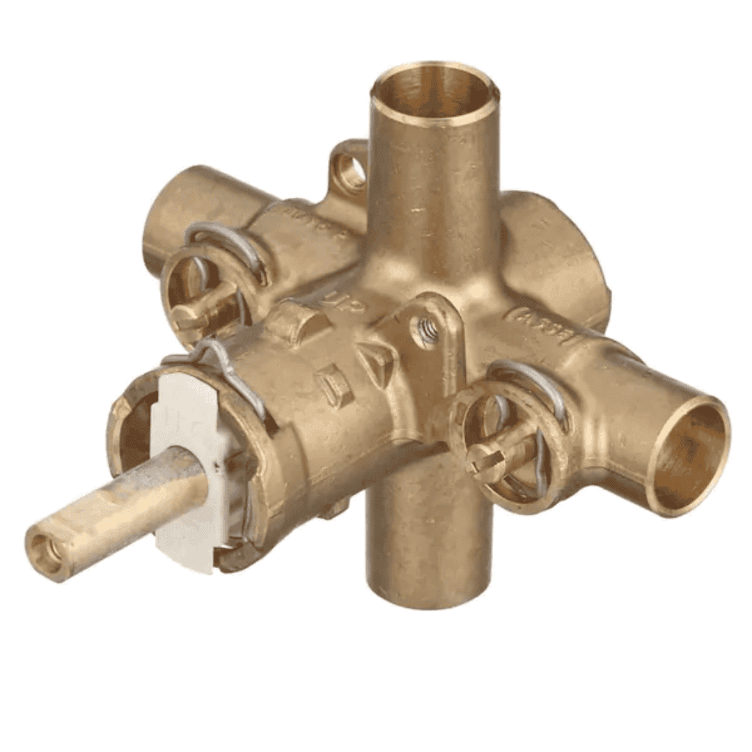 2570 Brass Rough-In Pressure-Balancing Cycling Tub and Shower Valve with Stops - 1/2 in. CC Connection