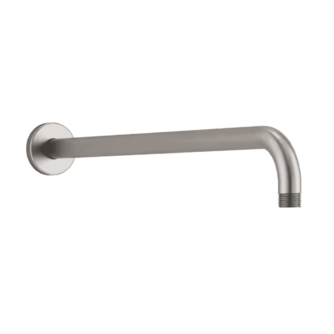 KOHLER 26307-BN Statement 19 in. Wall-Mount Single-Function Rain Head Shower Arm and Flange in Vibrant Brushed Nickel