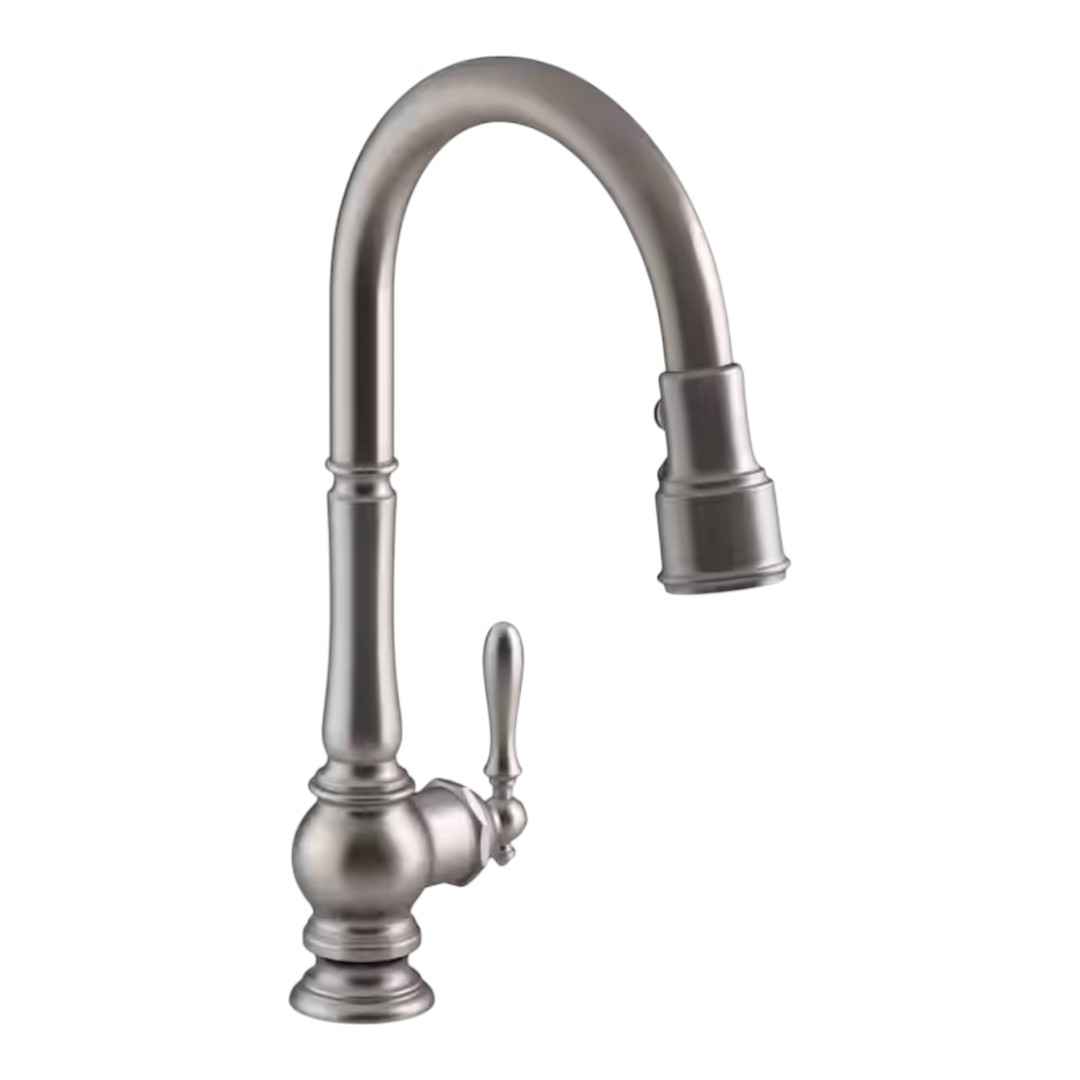 KOHLER K-99259-VS Artifacts Single-Handle Pull-Down Sprayer Kitchen Faucet in Vibrant Stainless